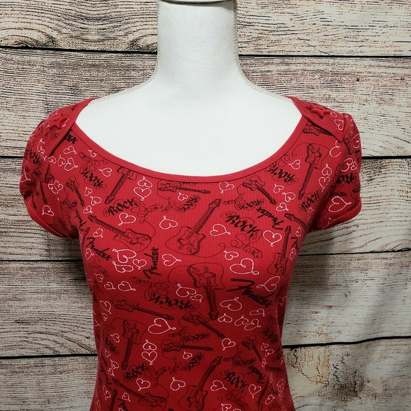 Fender Guitar Babydoll Shirt Size Medium - Picture 2 of 11